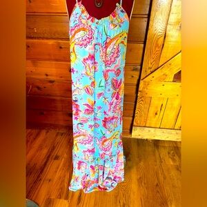 NICOLE MILLER NWOT Colorful Paisley Maxi Dress